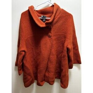 Carole Little Lambs Wool Angora Cardigan Cape Sweater 3X Cottagecore Lagenlook